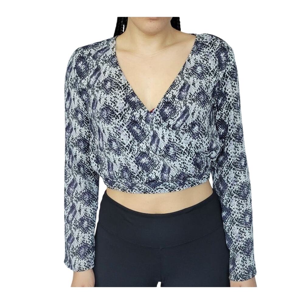 Whimsical  Animal Print Long Sleeve Crop Top 8
